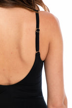 Load image into Gallery viewer, TOGS Chlorine Resistant Mastectomy Friendly Cross over Swimsuit (Black)