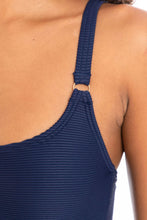 Load image into Gallery viewer, Togs TN03TH Textured Scoop Neck Swimsuit (Navy)