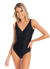 Load image into Gallery viewer, Togs TB18TH Textured Twist Swimsuit (Black)