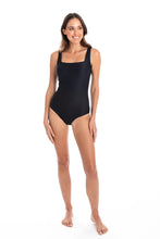 Load image into Gallery viewer, Togs TBO6TH Textured Square Neck One Piece Swimsuit (Black)