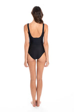 Load image into Gallery viewer, Togs TBO6TH Textured Square Neck One Piece Swimsuit (Black)