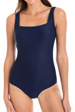 Load image into Gallery viewer, Togs Ribbed Texture Square Neck Swimsuit (Navy)