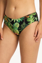 Load image into Gallery viewer, Sea Level Lotus Mid Bikini Pant (Black Floral)