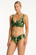 Load image into Gallery viewer, Sea Level Lotus Mid Bikini Pant (Black Floral)