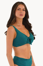 Load image into Gallery viewer, Moontide M8903CN Contours Underwire DD/E Cup Tie Front Bikini Top- ( Evergreen)
