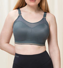 Load image into Gallery viewer, TRIUMPH TRIACTION CONTROL LITE MINIMISER SPORTS BRA (Black) (Grey)