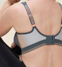 Load image into Gallery viewer, TRIUMPH TRIACTION CONTROL LITE MINIMISER SPORTS BRA (Black) (Grey)