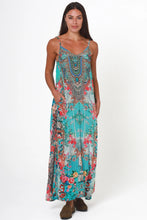 Load image into Gallery viewer, Peacock Feather ON0006 Scoop Maxi Dress (Multi)
