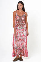 Load image into Gallery viewer, Peacock Feather ON0007 Scoop Maxi Dress (Pink)