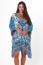Load image into Gallery viewer, Peacock Feather ON0012 Viscose Beach Kaftan (Multi)