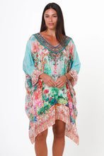 Load image into Gallery viewer, Peacock Feather ON0013 Viscose Beach Kaftan (Multi)