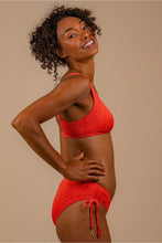 Load image into Gallery viewer, Piha Gelato Scoop Neck Bralette Bikini Top (Black) (Flame)