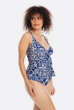 Load image into Gallery viewer, Togs Cassablanca Tankini Cross Over Set (Navy)