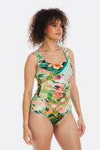 Load image into Gallery viewer, Togs Fiji Gathered Square One Piece Swimsuit (Multi)