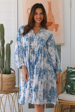 Load image into Gallery viewer, Peacock Feather Dress PT0026 (Blue)