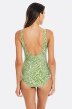 Load image into Gallery viewer, Togs Tahiti Gathered Square One Piece Swimsuit (Green)
