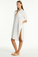 Load image into Gallery viewer, Sea Level Salt Long Cover Up (White)