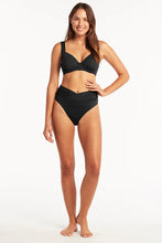 Load image into Gallery viewer, Sea Level Eco Essentials Wrap High Waist Pant (Black) (Night Sky)