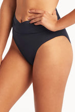 Load image into Gallery viewer, Sea Level Eco Essentials Wrap High Waist Pant (Black) (Night Sky)