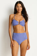 Load image into Gallery viewer, Sea Level Solana U Bar Bandeau Bikini Top (Blue )