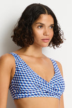 Load image into Gallery viewer, Sea Level Solara Cross Front Multifit Bikini Top (Blue)