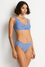 Load image into Gallery viewer, Sea Level Solara Cross Front Multifit Bikini Top (Blue)