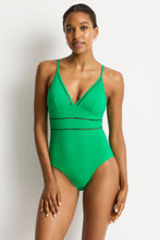 Load image into Gallery viewer, Sea Level Essentials Edit Cross Back Tri One Piece (Kelly Green)
