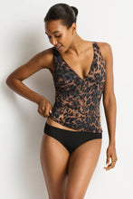 Load image into Gallery viewer, Sea Level Savanna Longline Tri Tankini (Chocolate)