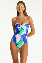 Load image into Gallery viewer, Sea Level Sublime Twist Bandeau One Piece (Cobalt)