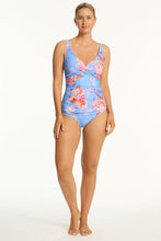 Load image into Gallery viewer, Sea Level Cross Front Tankini Top - Indochine light blue