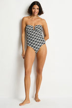 Load image into Gallery viewer, Sea Level Costa U Bar Bandeau One Piece Swimsuit (Black)