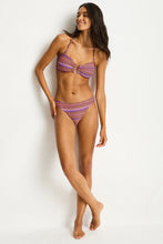 Load image into Gallery viewer, Sea Level Tessera U Bar Bandeau Bikini Top (Blue )