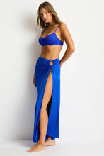 Load image into Gallery viewer, Sea Level Mythos Ring Cover Up Skirt (Cobalt)