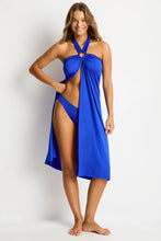Load image into Gallery viewer, Sea Level Mythos Ring Cover Up Skirt (Cobalt)