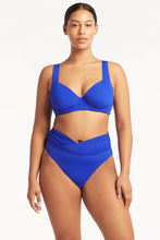Load image into Gallery viewer, Sea Level Eco Essentials Wrap High Waist Bikini Pant (Cobalt)