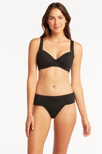 Load image into Gallery viewer, Sea Level Essentials Roll Band Swim Pant - Black