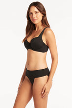 Load image into Gallery viewer, Sea Level Essentials Roll Band Swim Pant - Black