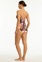 Load image into Gallery viewer, Sea Level Rosewood Tie Front DD/E Swimsuit (Cocoa)