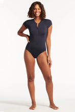 Load image into Gallery viewer, Sea Level Eco Essentials Short Sleeve One Piece (Navy)