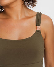 Load image into Gallery viewer, Togs Mastectomy Friendly Tankini Overlay Set (Khaki)