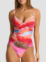 Load image into Gallery viewer, Sea Level Cabo Cross Front Scoop Back One Piece Swimsuit (Pink)