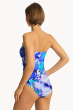 Load image into Gallery viewer, Sea Level Cascade Twist Bandeau One Piece Swimsuit (Cobolt)