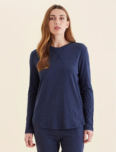 Load image into Gallery viewer, Papinelle Jada Organic Cotton Knit Long Sleeve Tee (Navy)