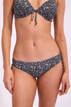 Load image into Gallery viewer, Piha Fleur Minuit Adjustable Bikini Bottoms (Black)