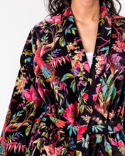 Load image into Gallery viewer, Floressents Paradise Cotton Velvet Kimono (Black)