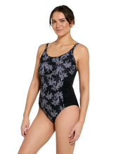 Load image into Gallery viewer, Zoggs Jumera Chlorine Resistant Ruched Front swimsuit (Black)