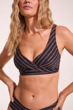 Load image into Gallery viewer, Sea Level Riptide Cross Front Multi Bra Bikini Top (Black)