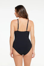 Load image into Gallery viewer, Togs V Neck Binding One Piece Swimsuit (Black)