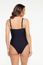 Load image into Gallery viewer, Togs TN03TH Textured Scoop Neck Swimsuit (Black)