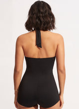 Load image into Gallery viewer, Seafolly Boyleg One Piece Swimsuit (Black)